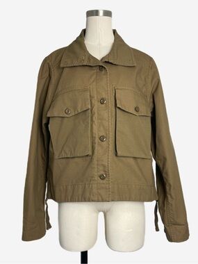 REI Cooperative Brown Trailsmith utility shirt cropped jacket Gorpcore outdoor M